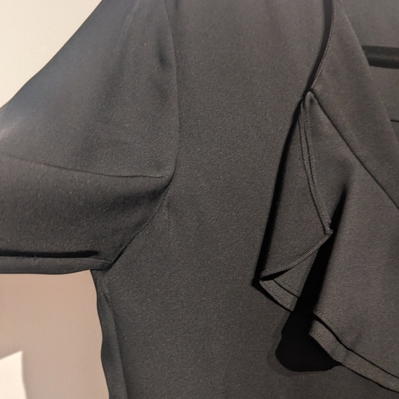 THEORY Jastrid 100% Silk Ruffle Front Blouse - Picture 6 of 11